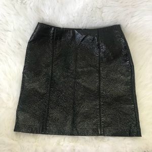 H&M faux leather skirt